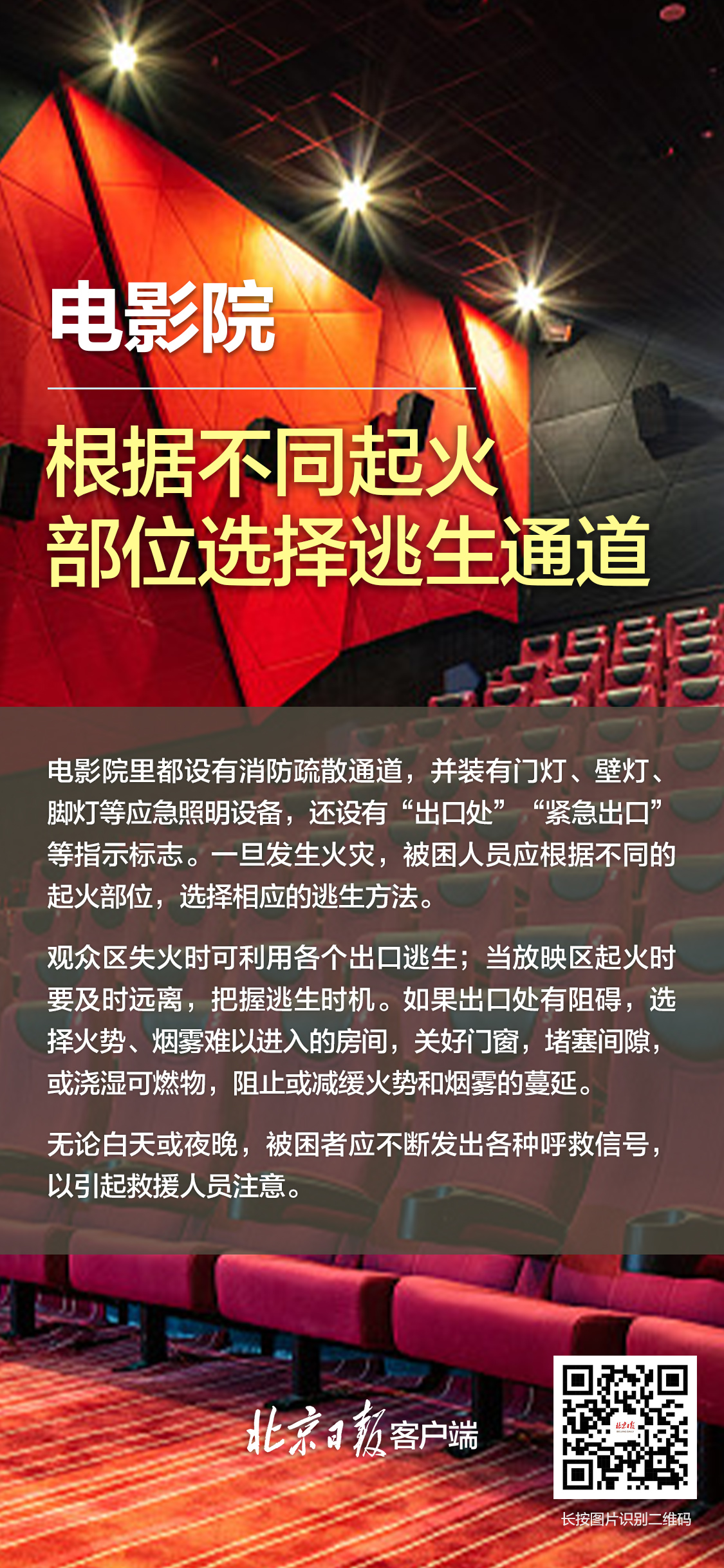不同人員密集場(chǎng)所逃生法則，一組海報(bào)帶你了解！