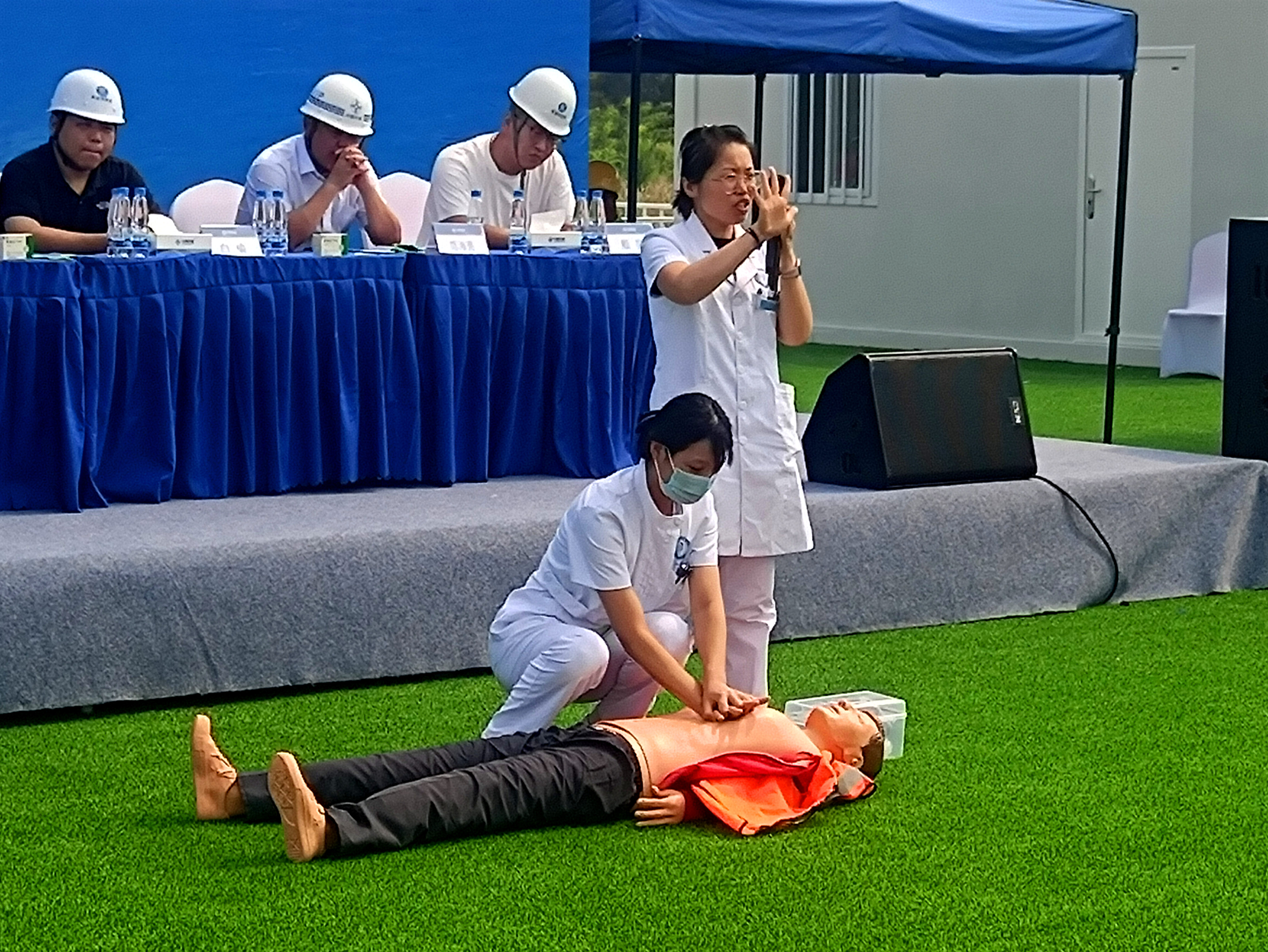 公司開展起重傷害、觸電事故綜合應急救援演練